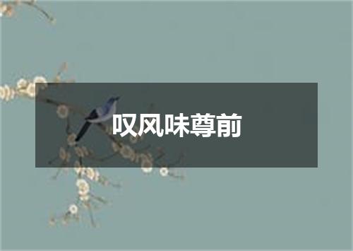 叹风味尊前
