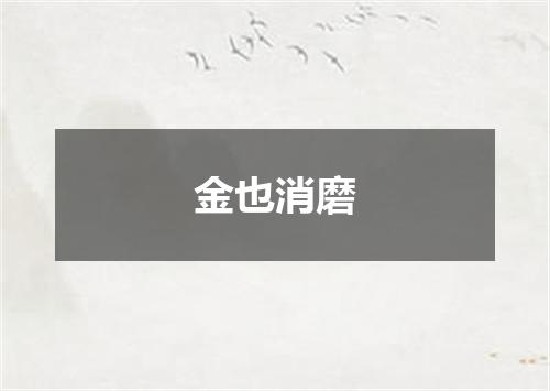 金也消磨