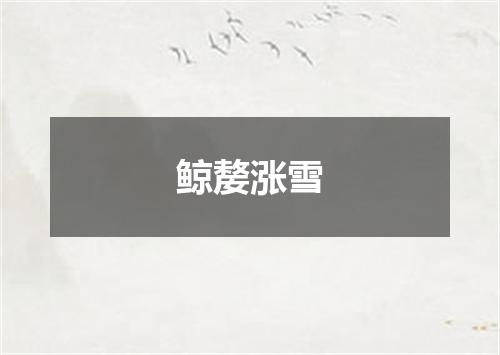 鲸嫠涨雪