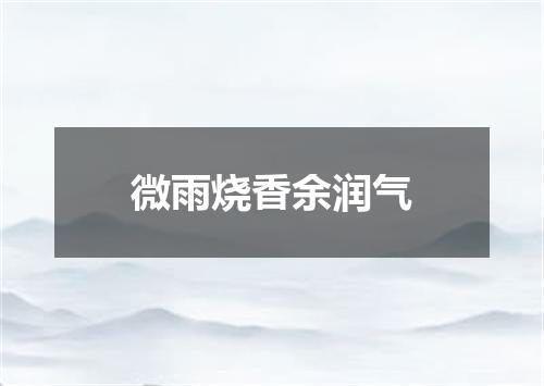 微雨烧香余润气