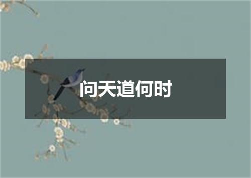 问天道何时