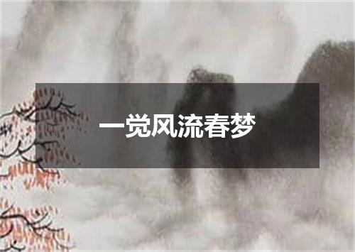 一觉风流春梦