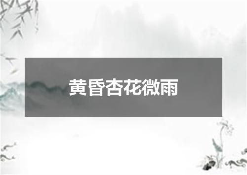 黄昏杏花微雨