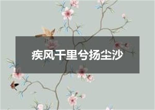 疾风千里兮扬尘沙