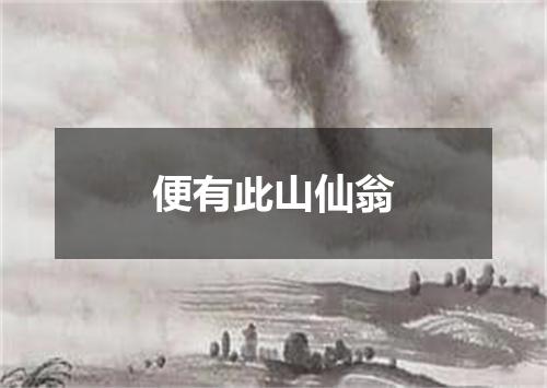 便有此山仙翁