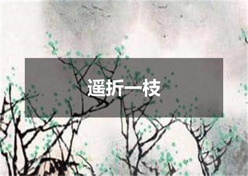 遥折一枝