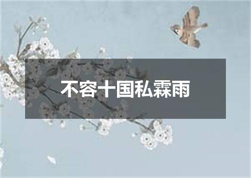 不容十国私霖雨