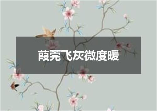 葭莞飞灰微度暖