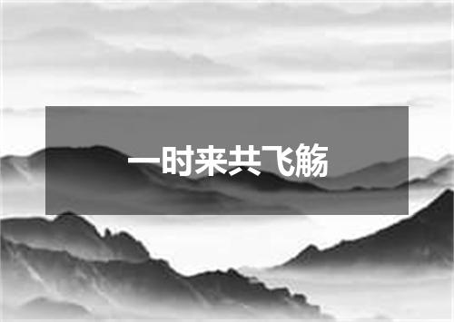 一时来共飞觞