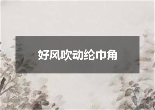 好风吹动纶巾角