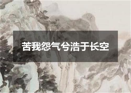 苦我怨气兮浩于长空