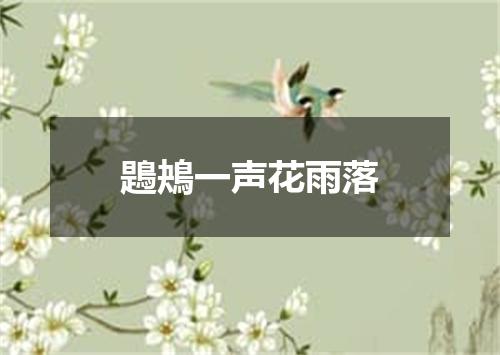 鶗鴂一声花雨落