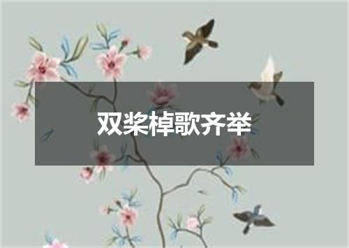 双桨棹歌齐举