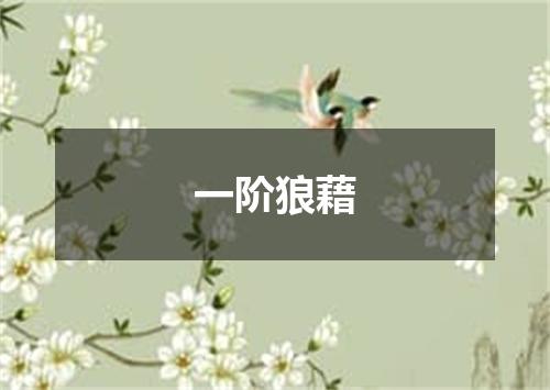 一阶狼藉