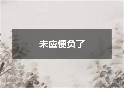 未应便负了