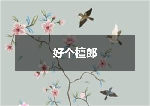 好个檀郎