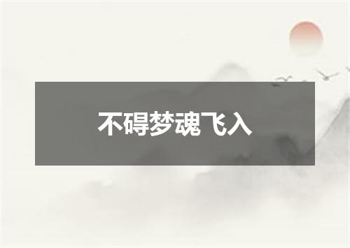 不碍梦魂飞入