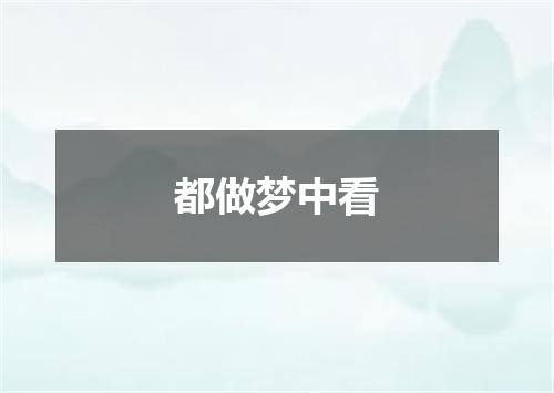都做梦中看