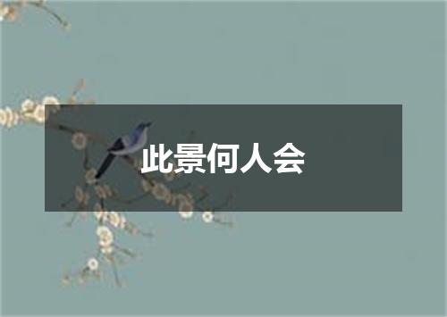 此景何人会