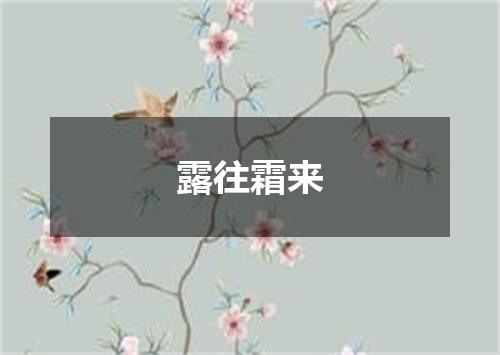 露往霜来