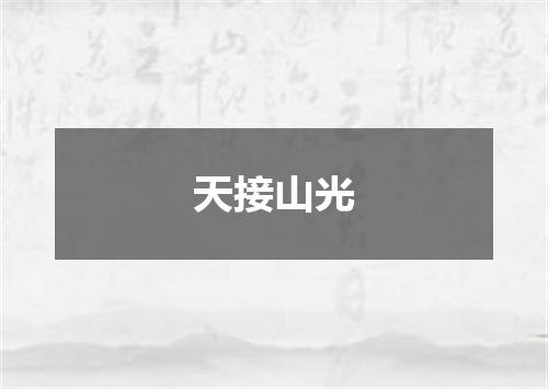 天接山光