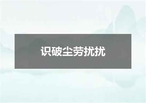 识破尘劳扰扰