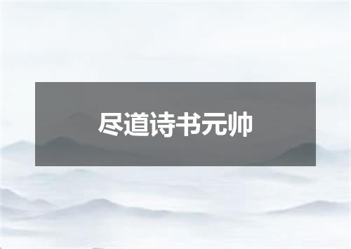 尽道诗书元帅