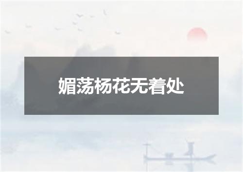 媚荡杨花无着处