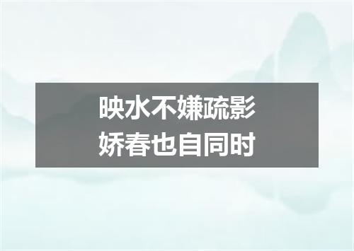 映水不嫌疏影娇春也自同时