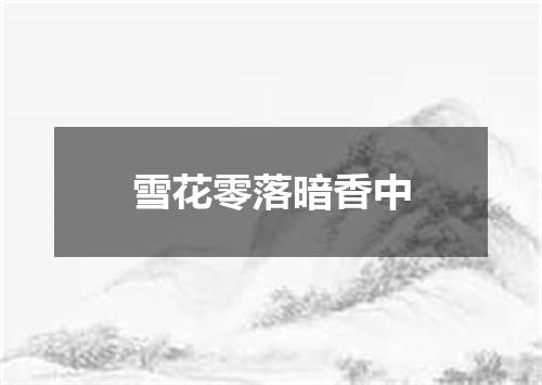 雪花零落暗香中