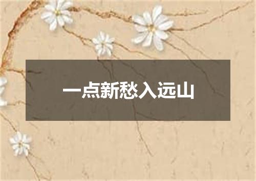 一点新愁入远山