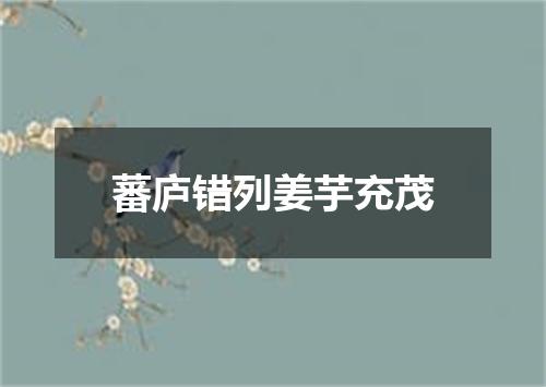 蕃庐错列姜芋充茂