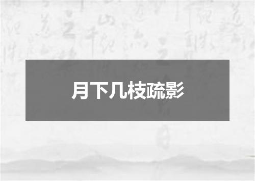月下几枝疏影