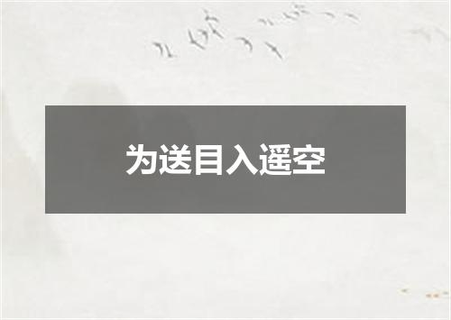 为送目入遥空