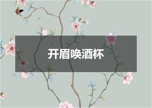 开眉唤酒杯