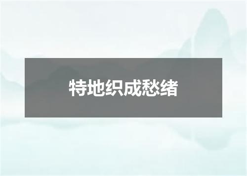 特地织成愁绪