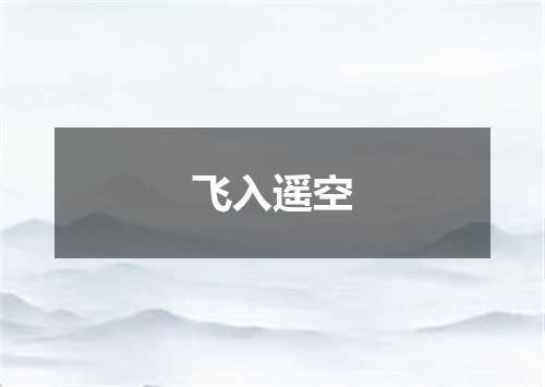 飞入遥空