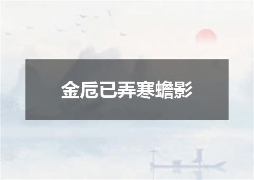 金卮已弄寒蟾影