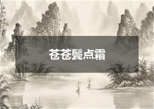 苍苍鬓点霜
