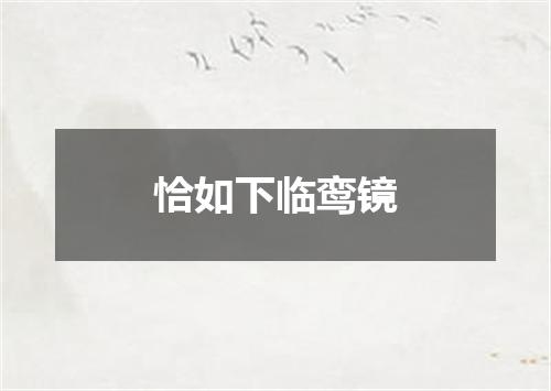 恰如下临鸾镜
