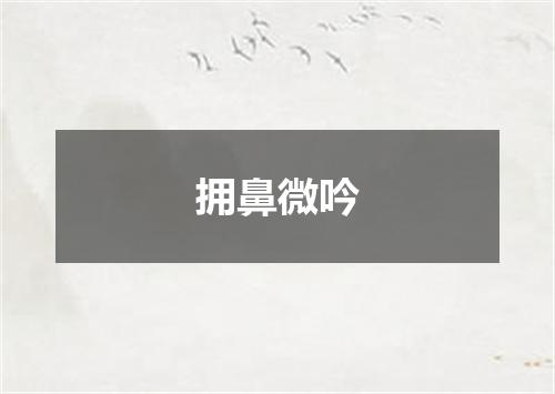 拥鼻微吟