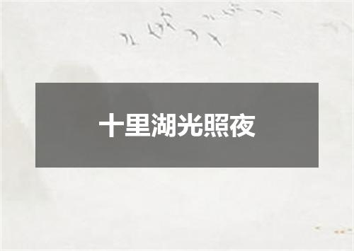 十里湖光照夜