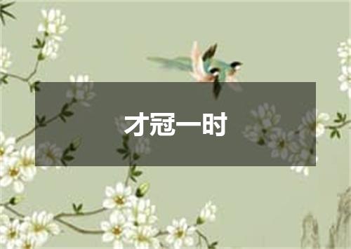 才冠一时