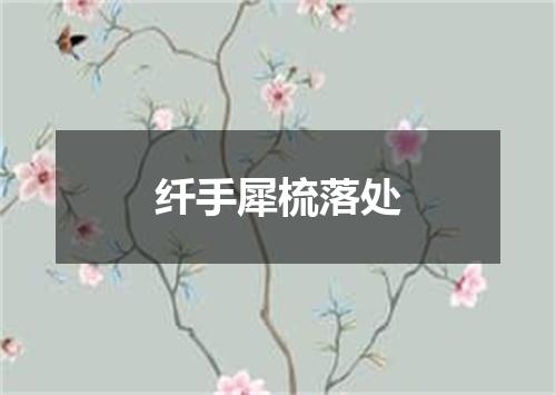 纤手犀梳落处