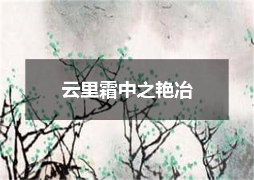 云里霜中之艳冶