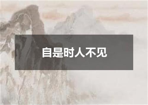 自是时人不见