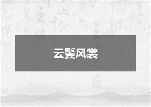 云鬓风裳