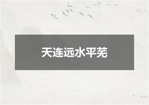 天连远水平芜