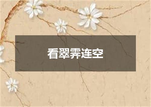 看翠霁连空