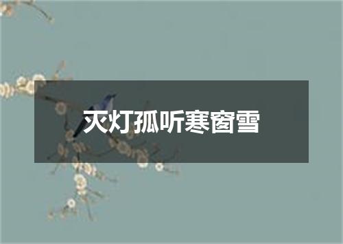 灭灯孤听寒窗雪